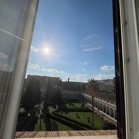 Camera X2 Con Magnifica Vista Sul Chiostro Di Michelangelo E Le Terme Di Diocleziano Rome Extérieur photo