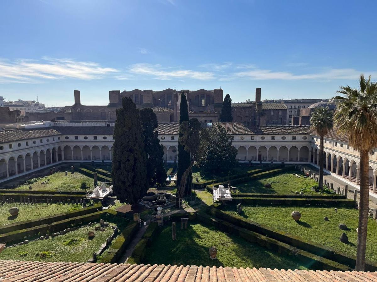Camera X2 Con Magnifica Vista Sul Chiostro Di Michelangelo E Le Terme Di Diocleziano Rome Extérieur photo